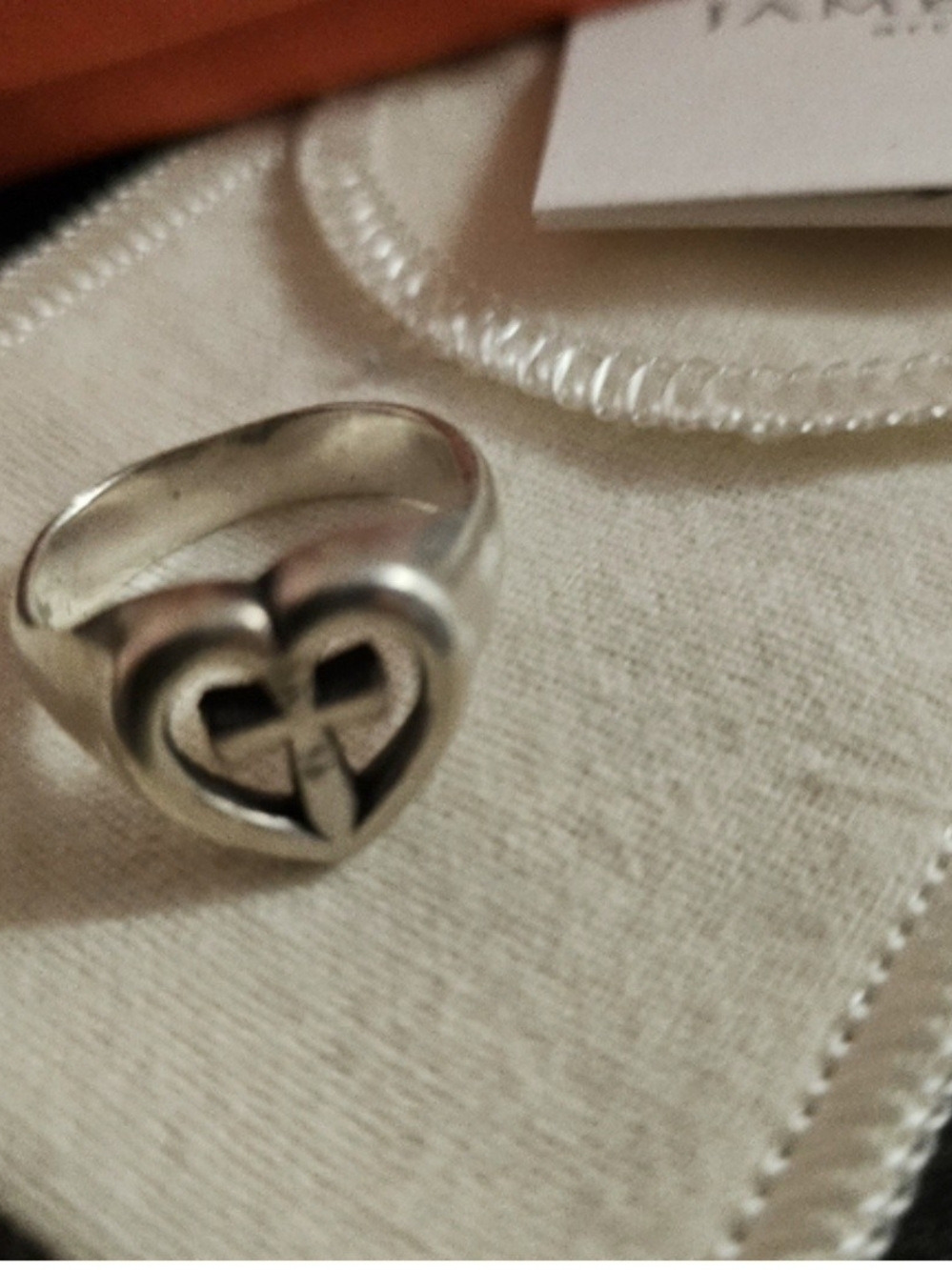 James Avery Silver Heart Cutout Band